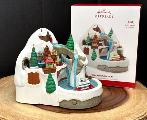 Hallmark Keepsake Christmas Ornament - Steamboat Junction 2013 Magic Light Sound - Picture 12 of 14