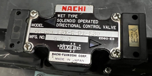 Válvula de control direccional accionada por solenoide Nachi, SS-G01-E3X-R-D1-E30 - Imagen 2 de 6