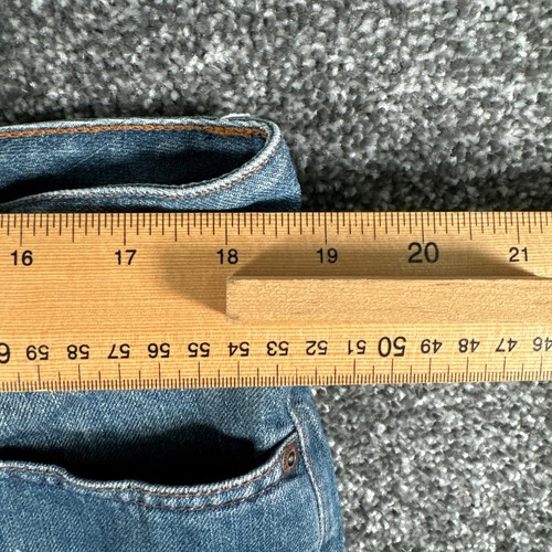 Eddie Bauer Jeans Womens W36 L29 Blue Denim Straight Leg Stretch Regular Fit Zip - Picture 11 of 15