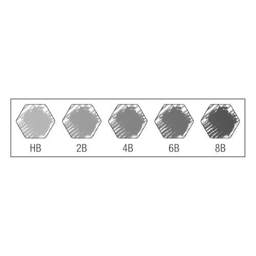 5 Piece Quality Castell 9000 Jumbo Graphite Pencils in a Tin Including HB 2B ... - Picture 5 of 6