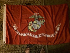 USA and Marines Marine Flag 3x5 EMBROIDERED 2 double sided Flag Wholesale Lot