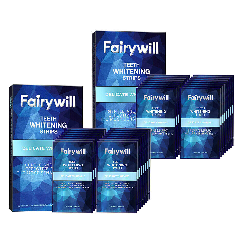 Fairywill Teeth Whitening Teeth Strips 3DFor Sensitive Teeth Gentle 90