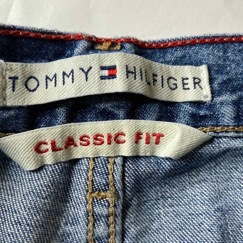 Pantalones de mezclilla clásicos para mujer Tommy Hilfiger, talla 10, piernas rectas azules, altura media, algodón - Imagen 5 de 10