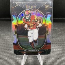 2022 Panini Select Brian Robinson Jr Concourse Black Red Die-Cut