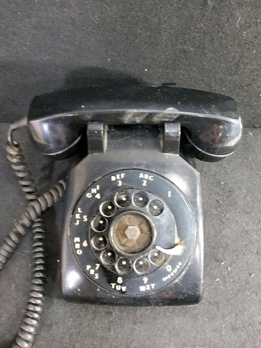 Vintage Black Rotary Dial Desk Phone Western Electric Bell System  - Picture 2 of 5