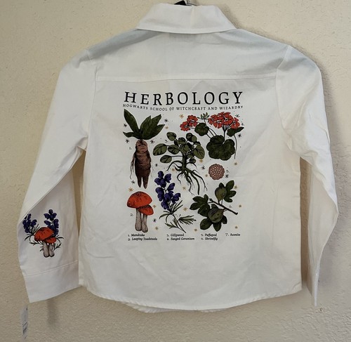 Girls' Harry Potter Herbology Denim Shacket - White - Picture 6 of 7