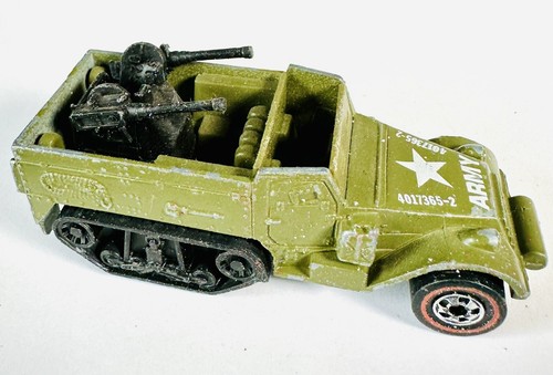 Hot Wheels Redline 1974 Gun Bucket US Army Military Half Track Vintage Toy