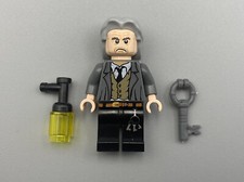 LEGO Harry Potter Argus Filch Minifigure Long Grey Hair 4842 Hogwarts Castle
