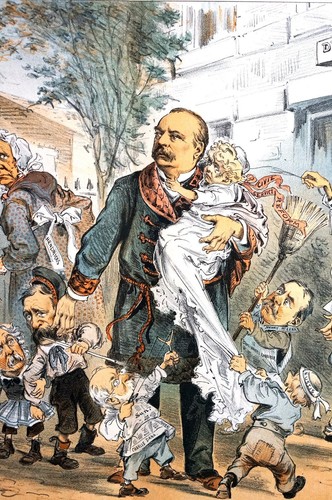 Cleveland Adopts Infant Civil Service Reform 1885 PULITZER Puck Political Print - Picture 14 of 18
