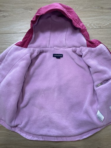 Lands End Pink Girl Snow Jacket 5T Insulated Full Zip Hooded Coat Ski Cold Proof - 第 5/9 張圖片