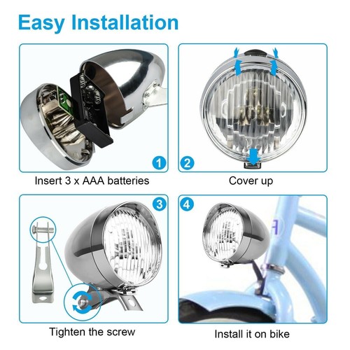 Universal Headlight LED Front Light LED Lamp for Electric Bicycle Ebike Scooter - Imagen 5 de 12