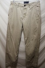 American Eagle Men's Straight Distressed Beige Khaki Pants 30x32
