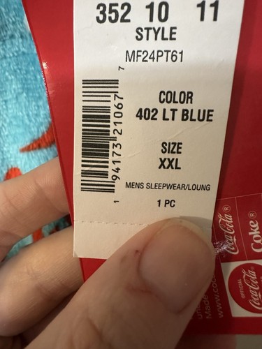 Mens Large Coca-Cola Polar Bear Coke Minky Fleece Lounge Sleep PJ Pajama Pants - Picture 5 of 8