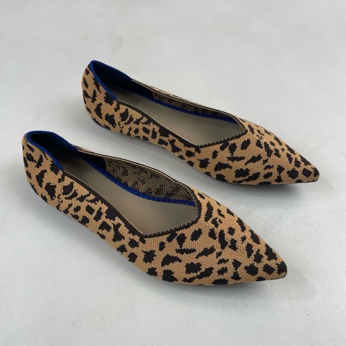 ICH BEGLEITE DICH IMMER Slipper spitze Zehenpartie Ballerinas Gr. 40 Strick Tierdruck - Bild 4 von 8