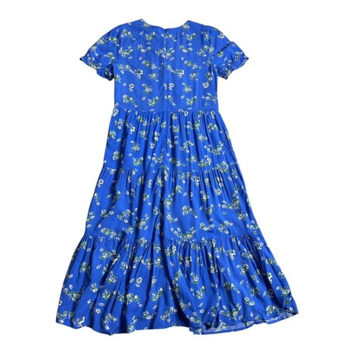 J. Vestido midi floral en capas manga abullonada Crew AR984 talla S nuevo con etiquetas modesto cottagecore - Imagen 3 de 8