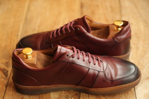 Oliver Sweeney Noto Burnished Burgundy Leather Shoes Trainers Sneakers UK 8 US 9 - Picture 4 of 10