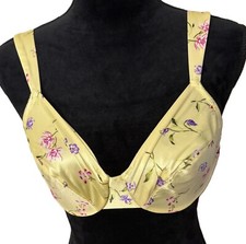 Vintage Victoria's Secret Second Skin Satin Classic Full Coverage Floral Bra 34C