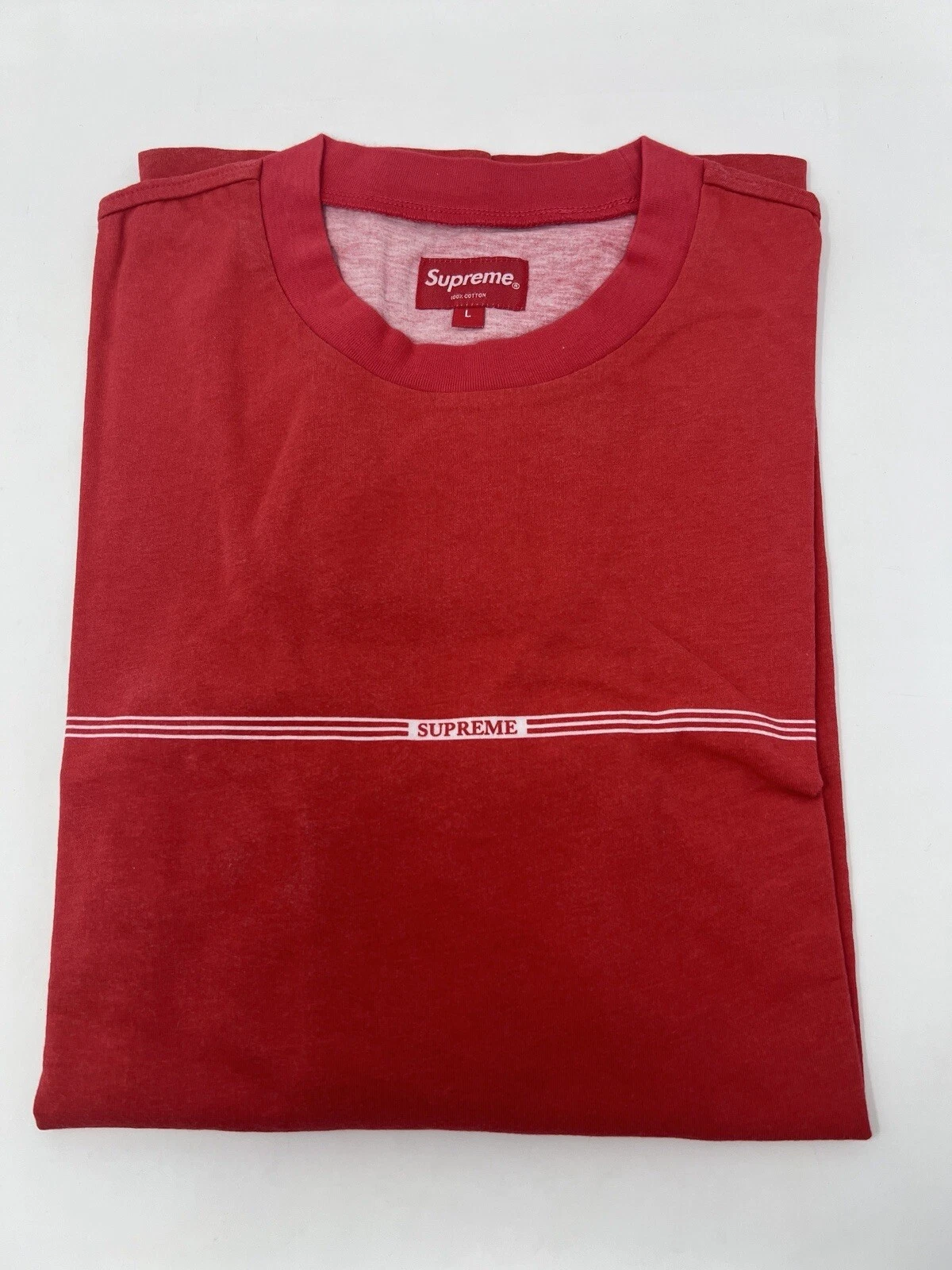 Supreme Imprimé Stripe manches longues « Rouge » taille L