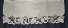 Embroidered  Purple Tulip Cut Work   Kitchen  Window Valance 2 Available