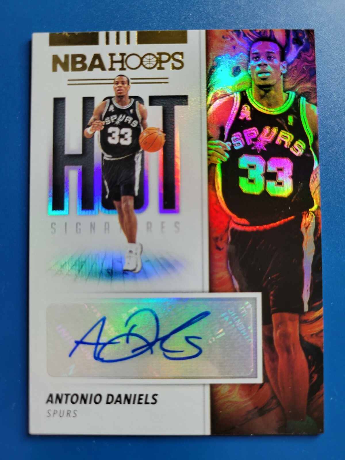 Antonio Daniels 2019-20 PANINI NBA HOOPS "HOT SIGNATURES" AUTO #HS-ADN SPURS!