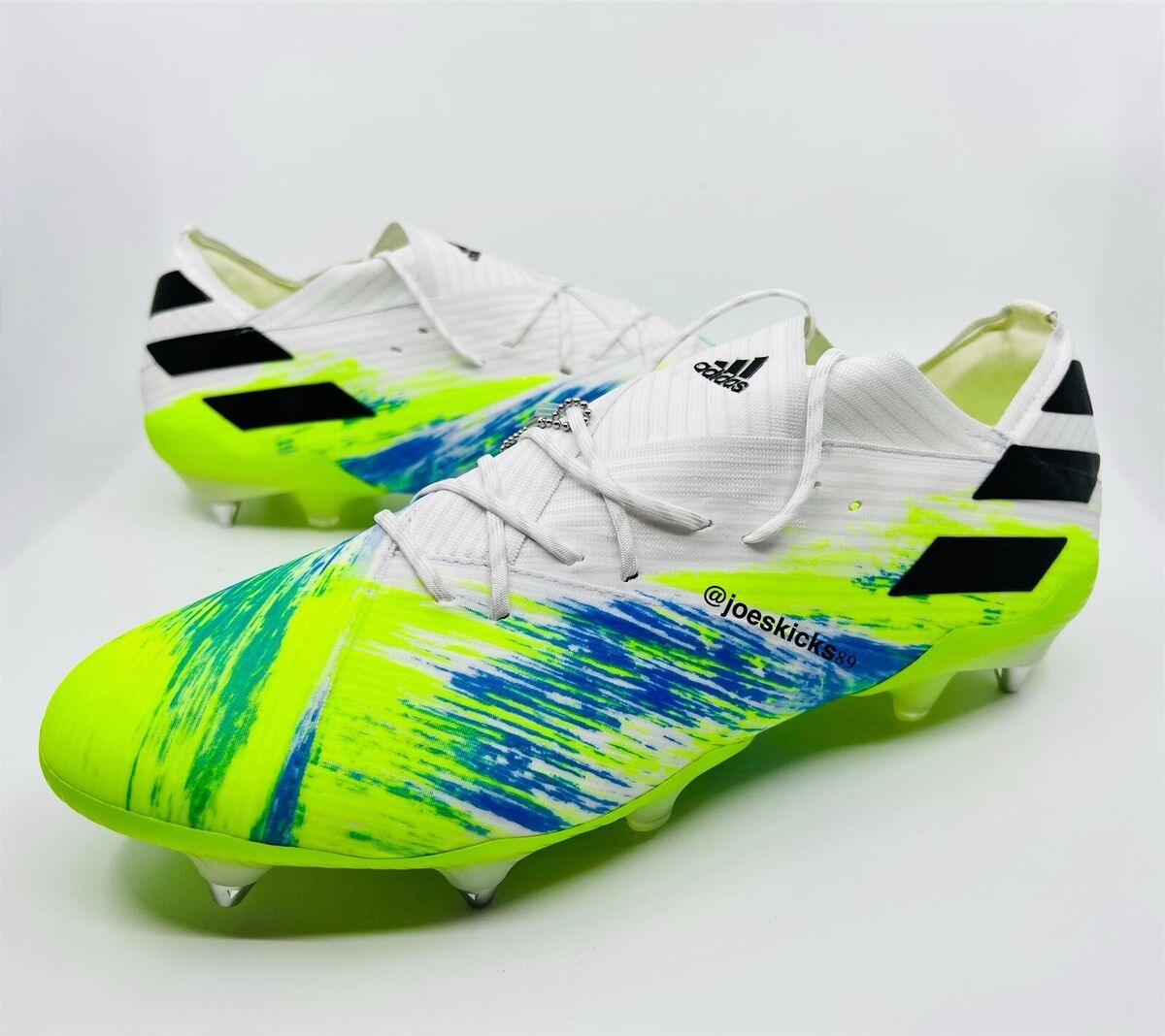 Adidas Men's Nemeziz 19.1 SG Soccer Cleats FU8496 Neon Green Adidas Men's Nemeziz 19.1 SG Soccer Cleats FU8496 Neon Green