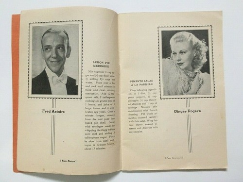 1936 OLD HOLLYWOOD Food & Fashion + CELEBRITY HEADSHOTS + Clothes & Recipes RARE - Picture 10 of 12