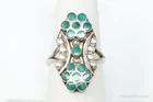 Vintage Native American Turquoise Unsigned Sterling Silver Ring SZ 6.75