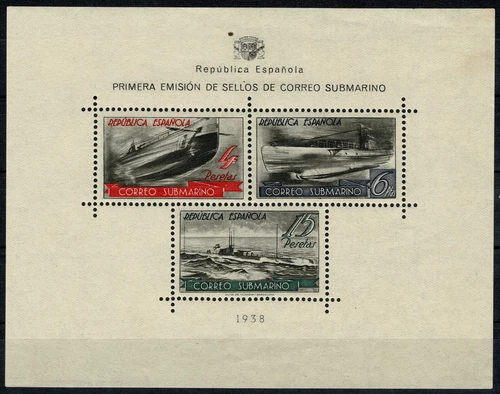 READ DESCRIPTION Spain Stamp 1938 No. 781 Submarine Mail New Without Carnela A1