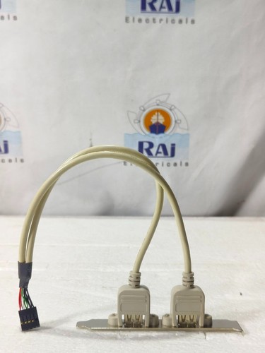 E162747 DUAL 9 PIN HEADER AUF 2 PORT USB 2.0 BUCHSE KABEL RÜCKSEITE PCI PANEL HALTERUNG - Bild 3 von 7