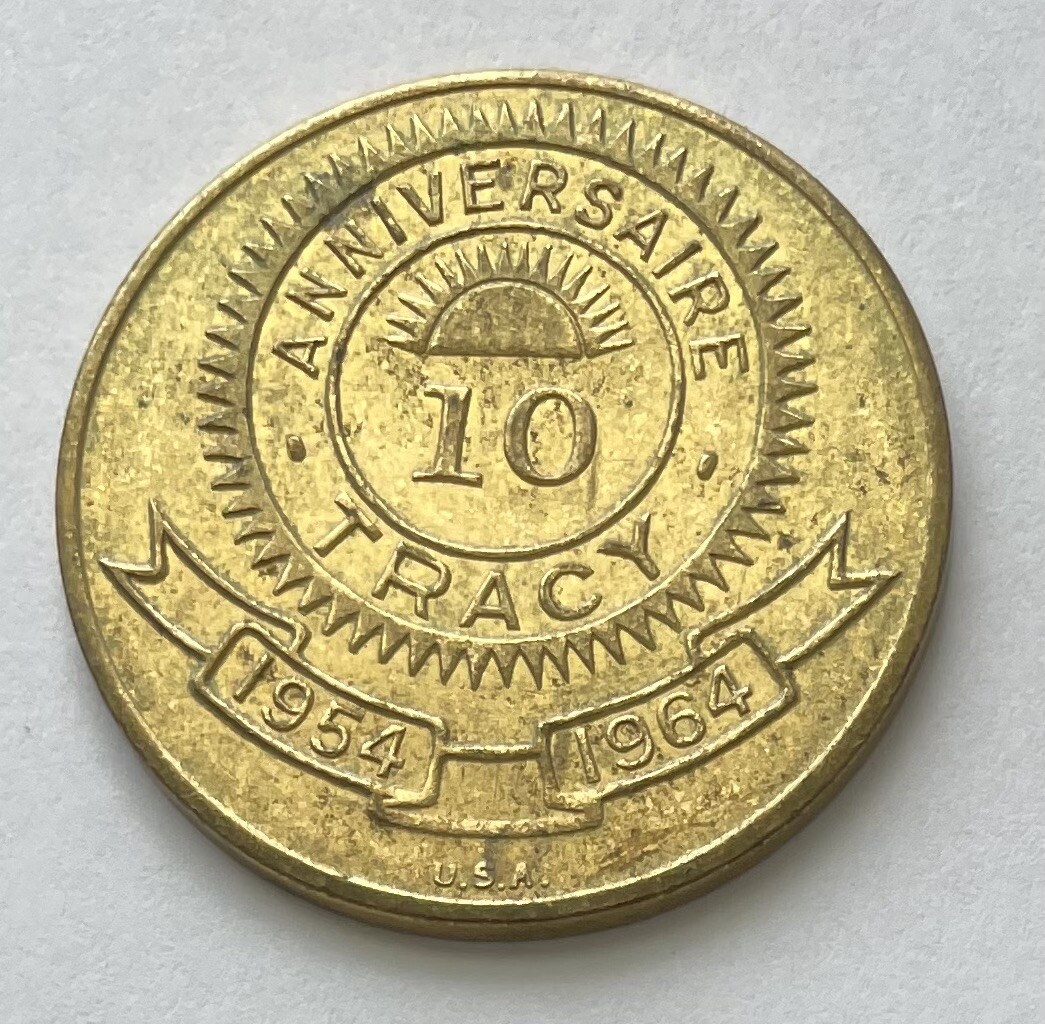 【美品】「TRICK」10th Anniversary Memorial Tracy 10th Anniversary 1954 - 1964 Brass Token Medal 31mm | eBay