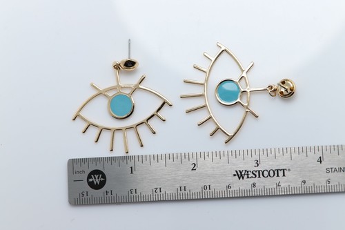 Evil Eye Earrings Good Luck Evil Eye Protection Dangle Earrings #268 - Picture 2 of 6