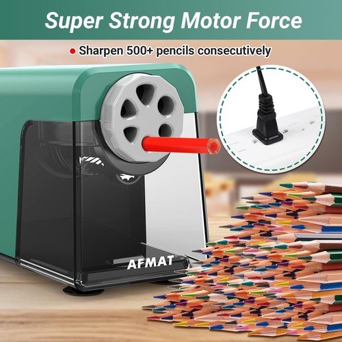 Electric Pencil Sharpener Heavy Duty, 6 Holes, Auto Stop Electric Pencil Shar... - Picture 5 of 6