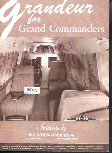HORTON-HORTON OVERHAUL AERO COMMANDER AT MEACHEM FIELD FT WORTH,TX INTERIORS AD