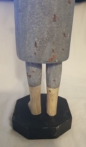 Geschnitzte Holz handbemalte Frau Figur große Hände beweglich Santos Stil 15" H - Bild 12 von 14