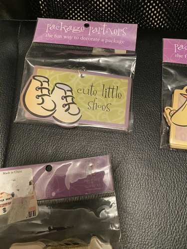 4 Paquetes De Colección de Baby Shower Tarjetas de Regalo Etiquetas Paquete Socios Nuevo Stock Antiguo - Imagen 2 de 7