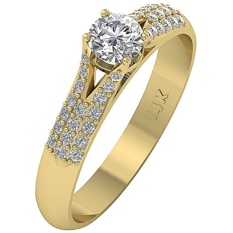 Solitaire Engagement Ring 0.90 Ct Natural Diamond I1 G Appraisal 14K White Gold - Image 4 of 4