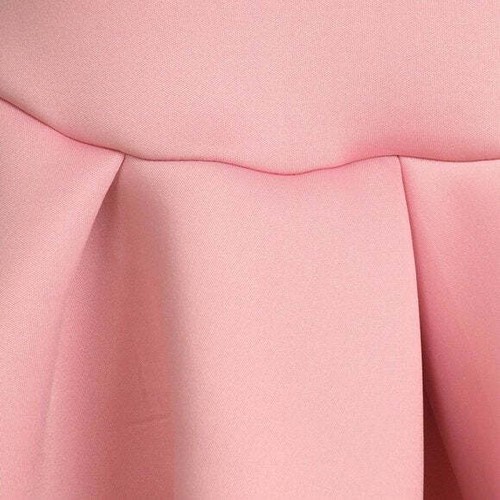 Ivan Troy Women's Polyester Pink Ruffle Midi Strapless Relaxed Fit Party Dress - Picture 10 of 10