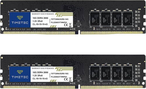 Timetec 32GB Kit(2X16Gb) DDR4 2666Mhz PC4-21300 Non-Ecc Unbuffered 1.2V CL19 2Rx - Picture 11 of 12