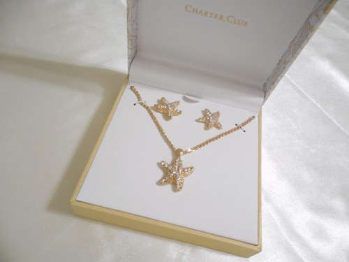 Charter Club Gold-Tone Pave Starfish Pendant Necklace & Stud Earrings R901 $27 - 第 4/4 張圖片