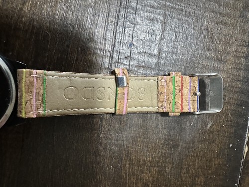 Reloj Sonsdo Mujer Nueva Batería 38mm Esfera Floral Corcho Banda Multicolor - Imagen 5 de 6