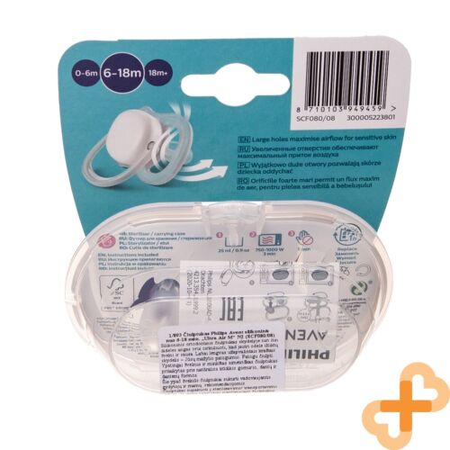 PHILIPS AVENT ULTRA AIR M Silicone Pacifier Flex Fit 6-18m Soother 2 Pcs. Dummy - Picture 2 of 12