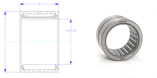 MR 48 Roller Needle Bearing Outer Race MR48 McGill Enduro Brand Ships Fast!! - Picture 3 of 6