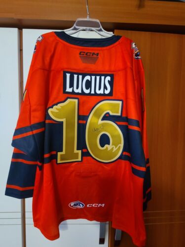 Maglia Chaz Lucius 2023-24 Manitoba Alce RCMP 150 Night AHL Game Worn - Foto 2 di 13