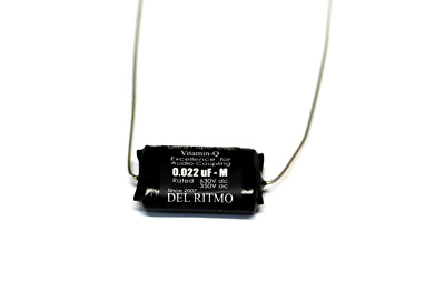 Del Ritmo Vitamin-Q .022uf 630V Oiled Paper Black Candy Tone Capacitor Black