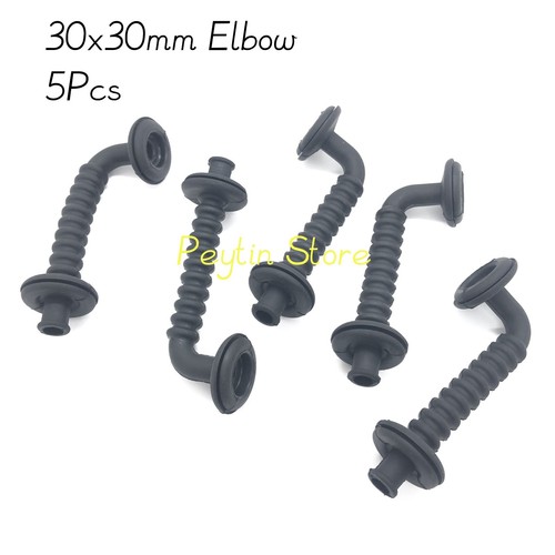 5)30x30mm Special Rubber Wire Duct Sheath Elbow Rear Door Wire Duct Silicone - Bild 1 von 5