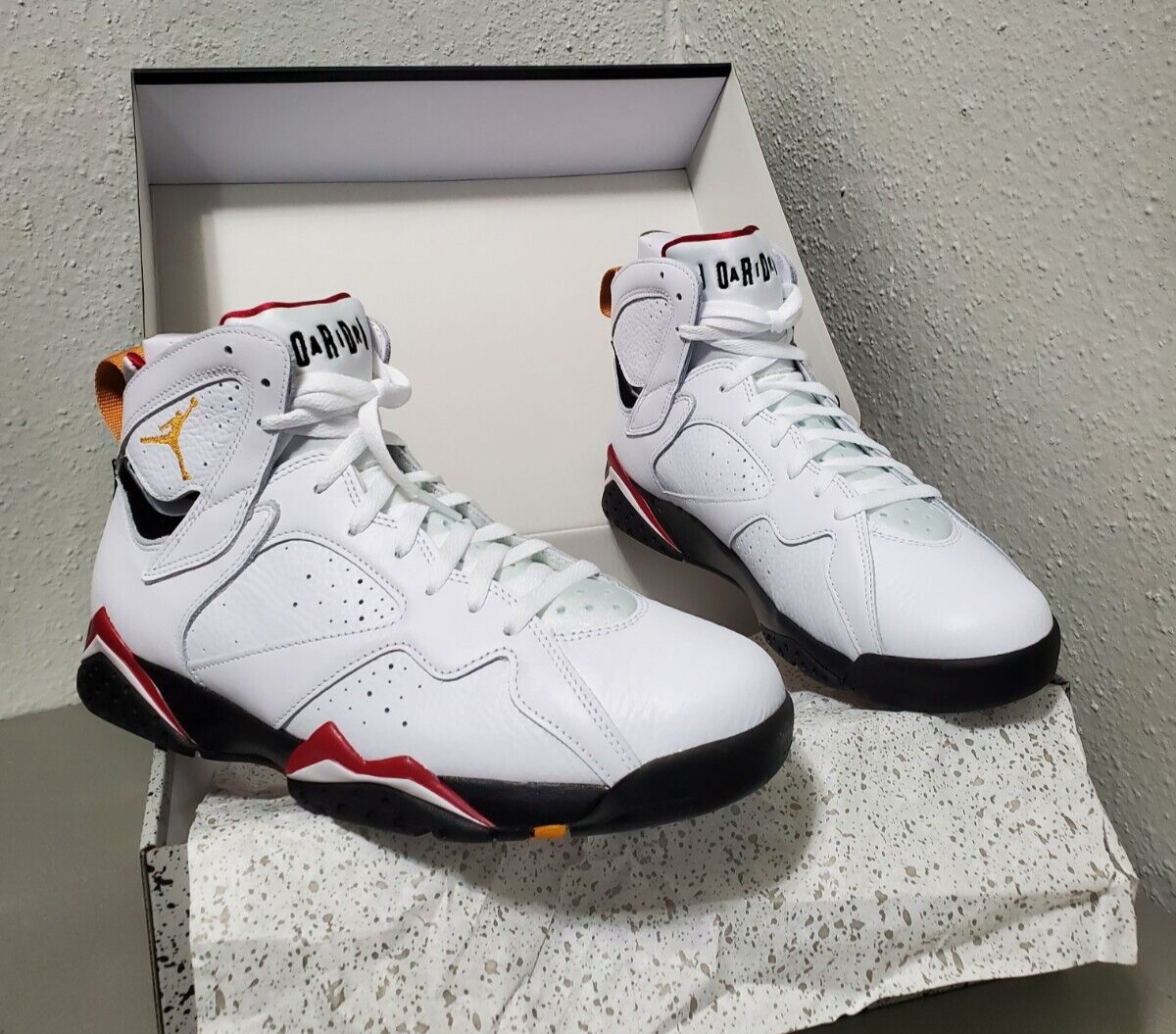 NIKE AIR JORDAN 7 RETRO WHITE-BLACK-CARDINAL RED(CU9307106) MENS