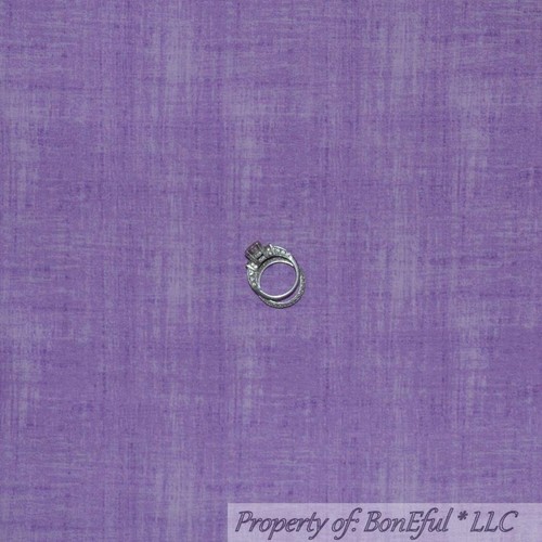 BonEful Fabric FQ Cotton Quilt VTG Purple White Small Linen Blender Texture Girl - Picture 12 of 12