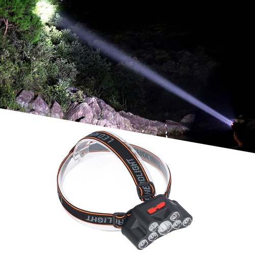 Linterna frontal recargable, linterna frontal LED 7 perlas de lámpara Carga USB  - Imagen 2 de 15