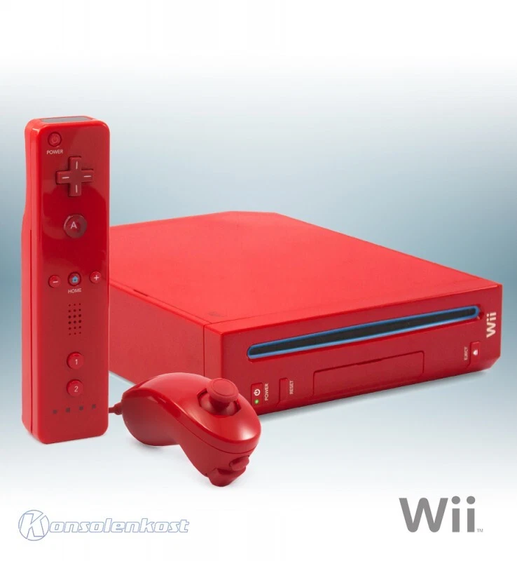 Nintendo Wii - Konsole #rot + Original Remote