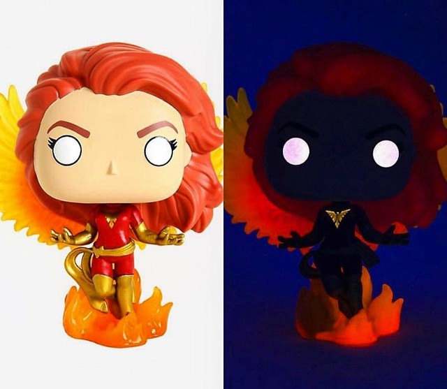 FUNKO POP! Dark Phoenix X-Men Hot Topic GLOW IN THE DARK CHASE/ Protector | eBay